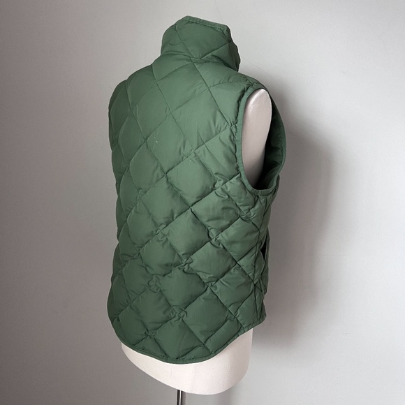 J.Crew Quilted Down Feather Puffer Vest Green Size Large Style 92465 - Picture 11 of 16